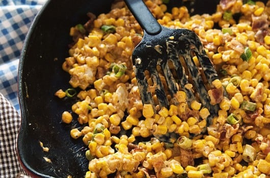 Quick and Easy Creamy Skillet Corn from GirlCarnivore.com