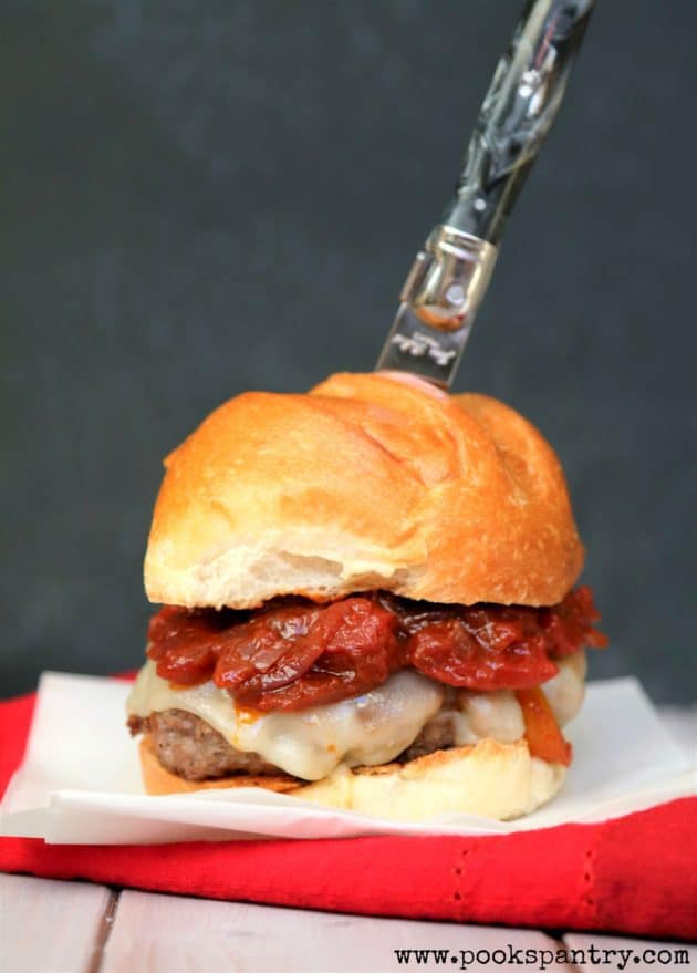 18 Italian Sausage and Peppers Burger - Pooks Pantry