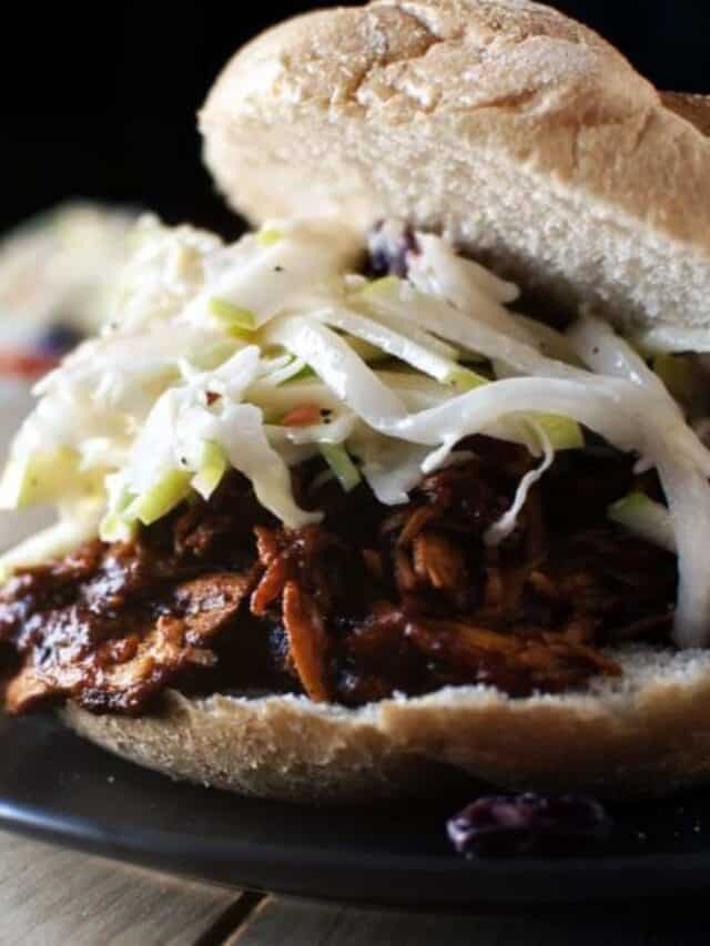 Slow Cooker Barbecue Pulled Chicken Story