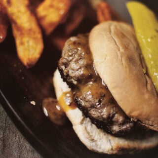 Sausage Burgers with Sriracha-Honey-Mustard Sauce | Kita Roberts GirlCarnivore.com