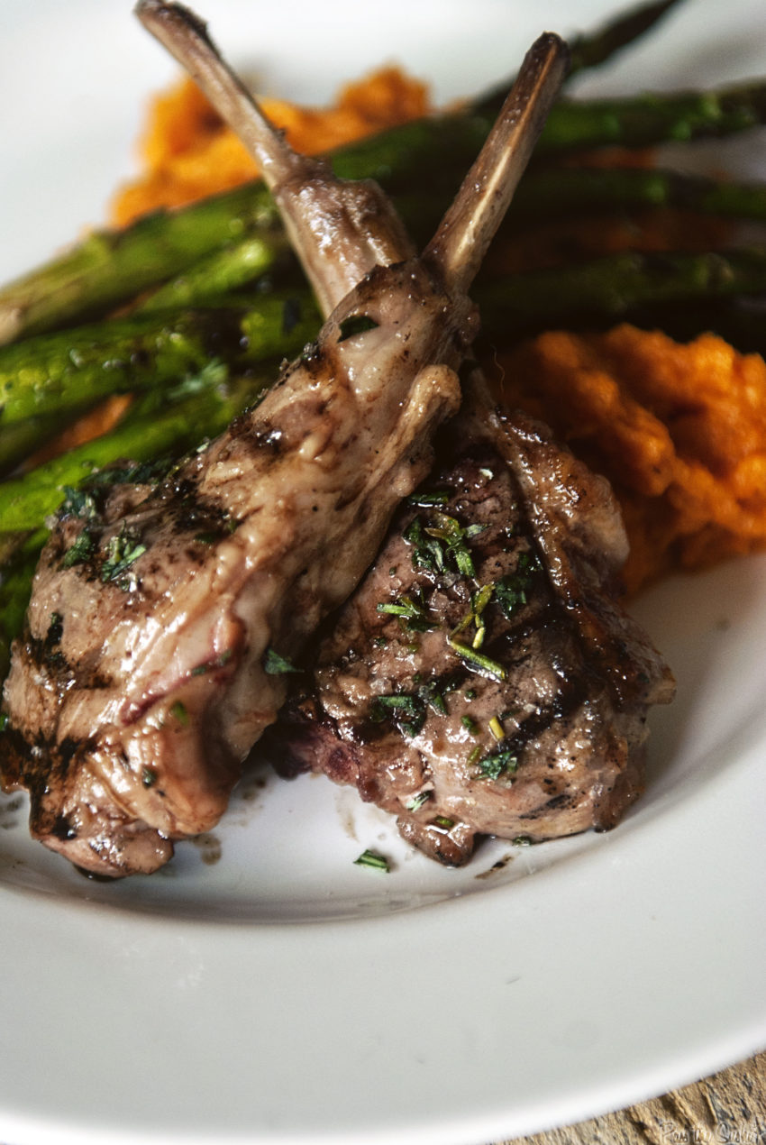 Grilled Lamb Chops with Lavender Salt | Kita Roberts GirlCarnivore.com