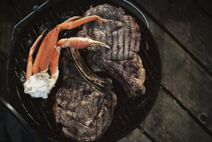 Grilled Rib Eyes & Snow Crab | Kita Roberts GirlCarnivore.com