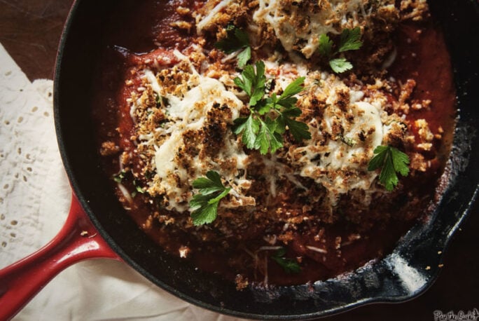 Skillet Chicken Parmesan | Kita Roberts GirlCarnivore.com