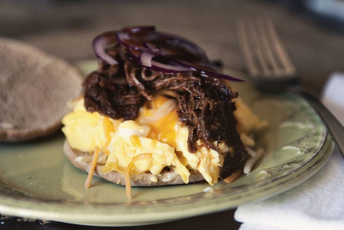 BBQ Brisket Egg Sandwich | Kita Roberts GirlCarnivore.com