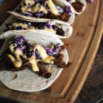BBQ Brisket Tacos with Dubliner Cheese Sauce | Kita Roberts GirlCarnivore.com