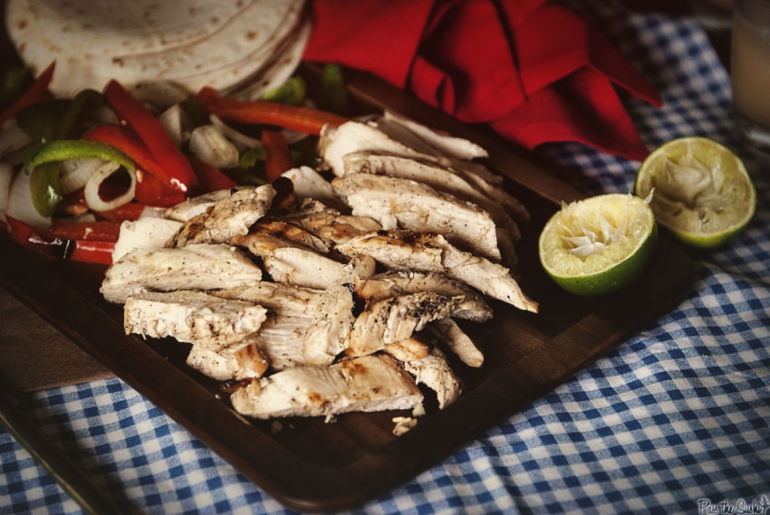 This stack of Charcoal Grilled Chicken is ready to be tucked into a fajita shell and devoured!