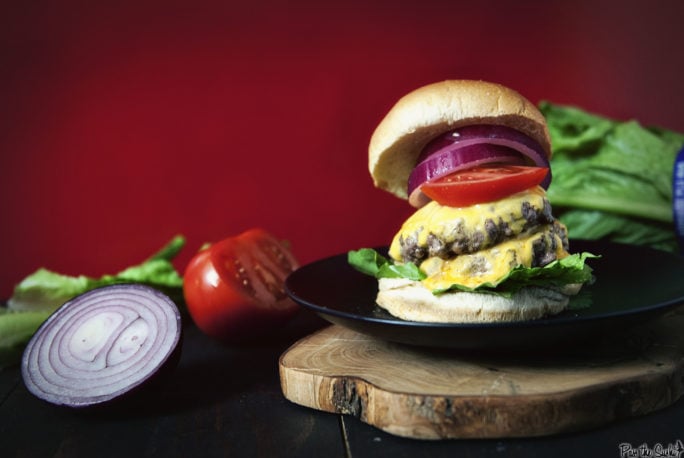 Garlic Chipotle Double Down Burger | Kita Roberts GirlCarnivore.com