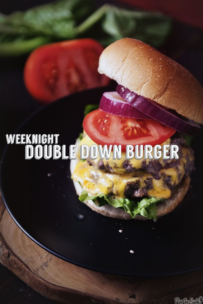 Garlic Chipotle Double Down Burger | Kita Roberts GirlCarnivore.com