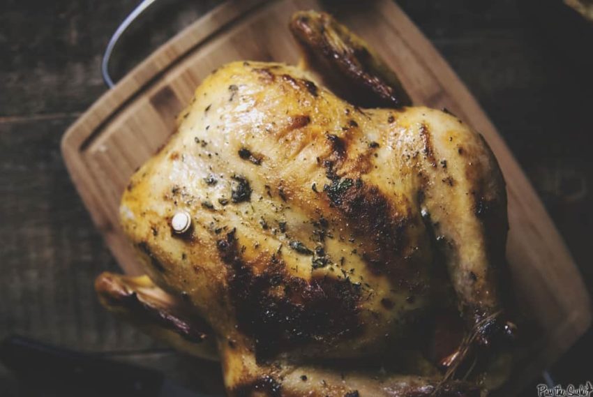 Mayo and Herb Roasted Chicken with Giblet Gravy girl carnivore