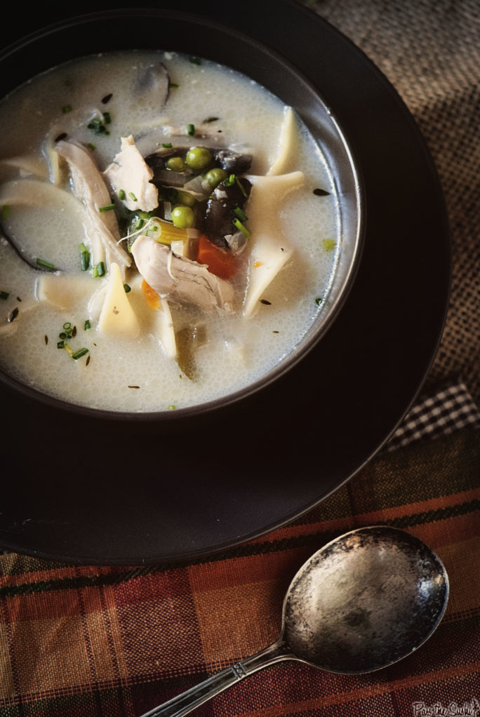 Look at all the veggies loaded into this chicken soup. This isn't your tin can from childhood.