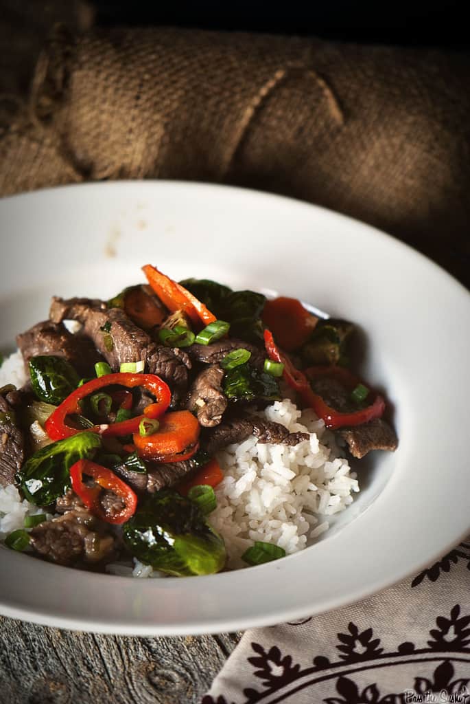 Steak & Brussels Sprouts Stir Fry | Kita Roberts GirlCarnivore.com