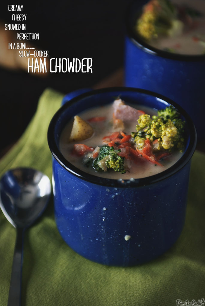 Slow Cooker Ham Chowder | Kita Roberts GirlCarnivore.com