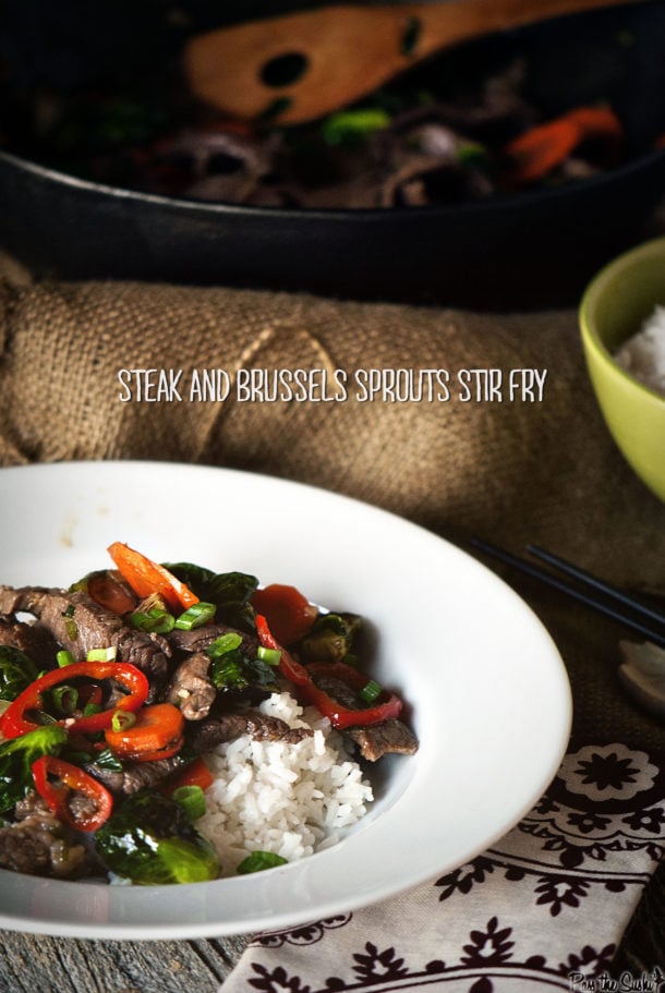 Steak & Brussels Sprouts Stir Fry | Kita Roberts GirlCarnivore.com