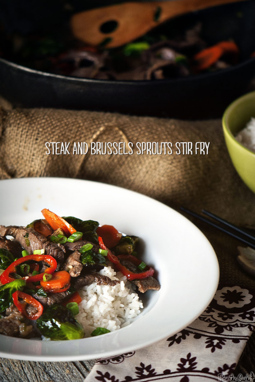 Steak and Brussels Sprouts Stir Fry | Kita Roberts GirlCarnivore.com