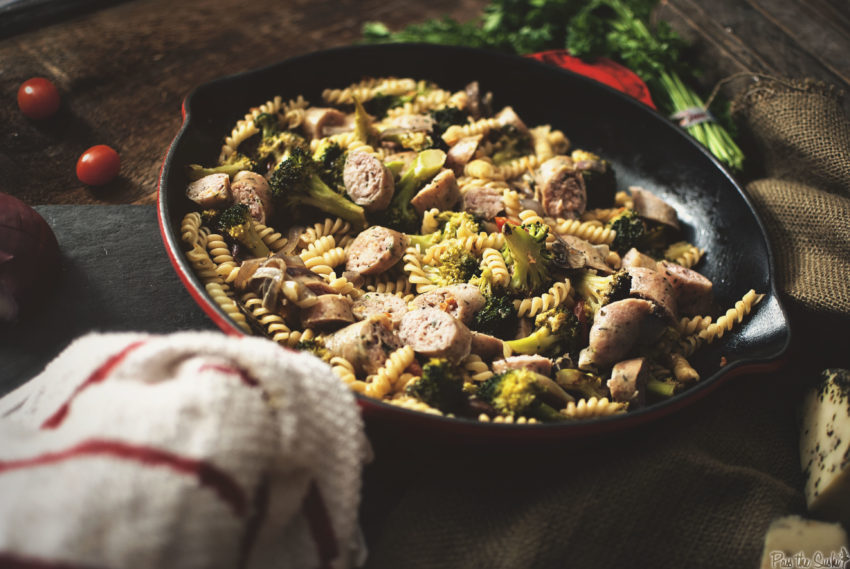 Oven Roasted Sausage Skillet With Vegetables | Kita Roberts GirlCarnivore.com