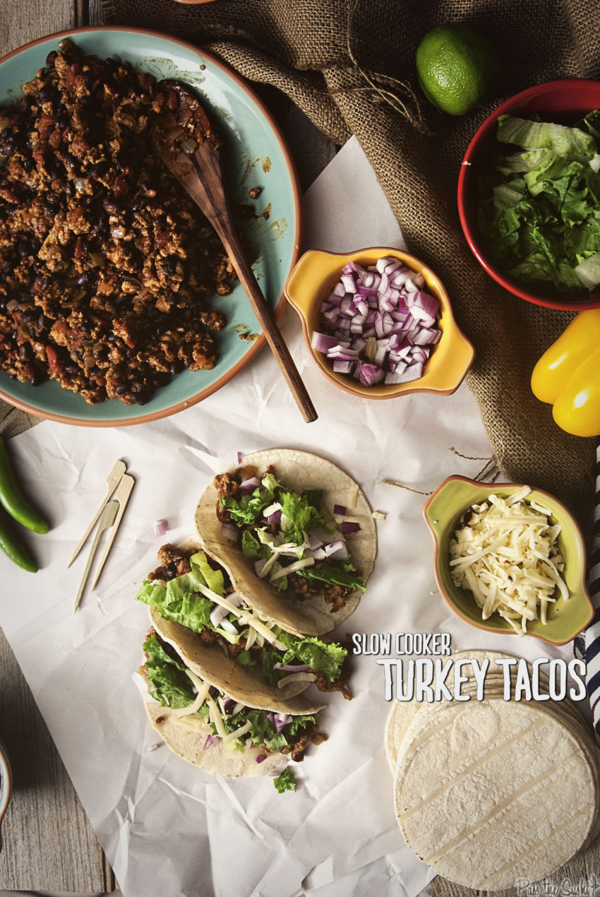 Slow Cooker Turkey Tacos | Kita Roberts GirlCarnivore.com