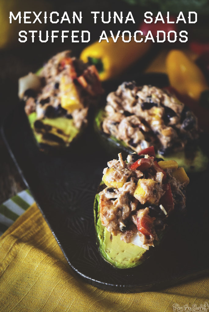 Mexican Tuna Salad Stuffed Avocados | Kita Roberts GirlCarnivore.com