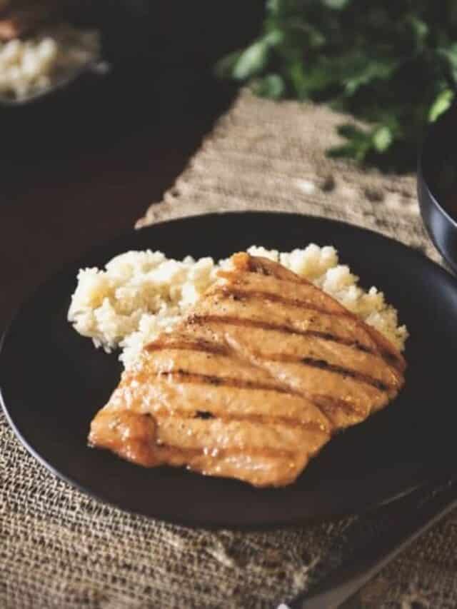 Grilled Salmon with Brown Sugar Mustard Glaze Story