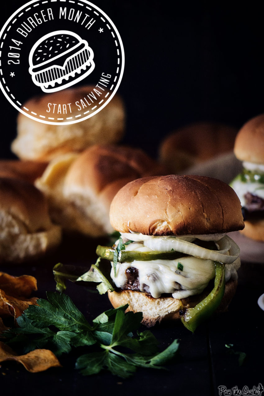 Philly Cheesesteak Burger Recipe with Roasted Garlic Aioli | Kita Roberts GirlCarnivore.com