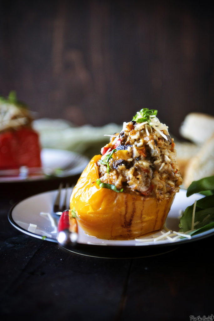 Slow Cooker Italian Stuffed Peppers | Kita Roberts GirlCarnivore.com