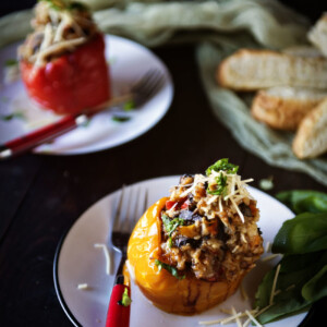 Slow Cooker Italian Stuffed Peppers | Kita Roberts GirlCarnivore.com