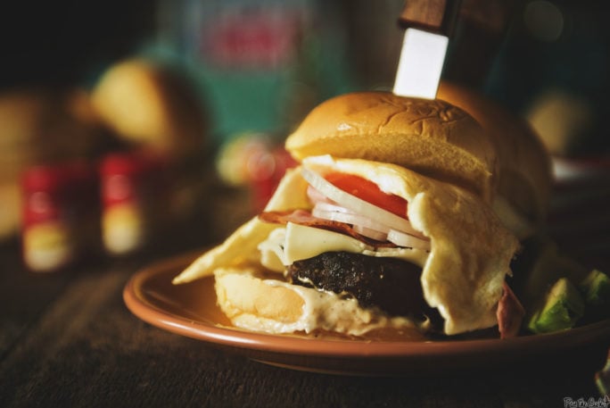 This X-Tudo Burger has everything but the kitchen sink. Yeah, open wide!