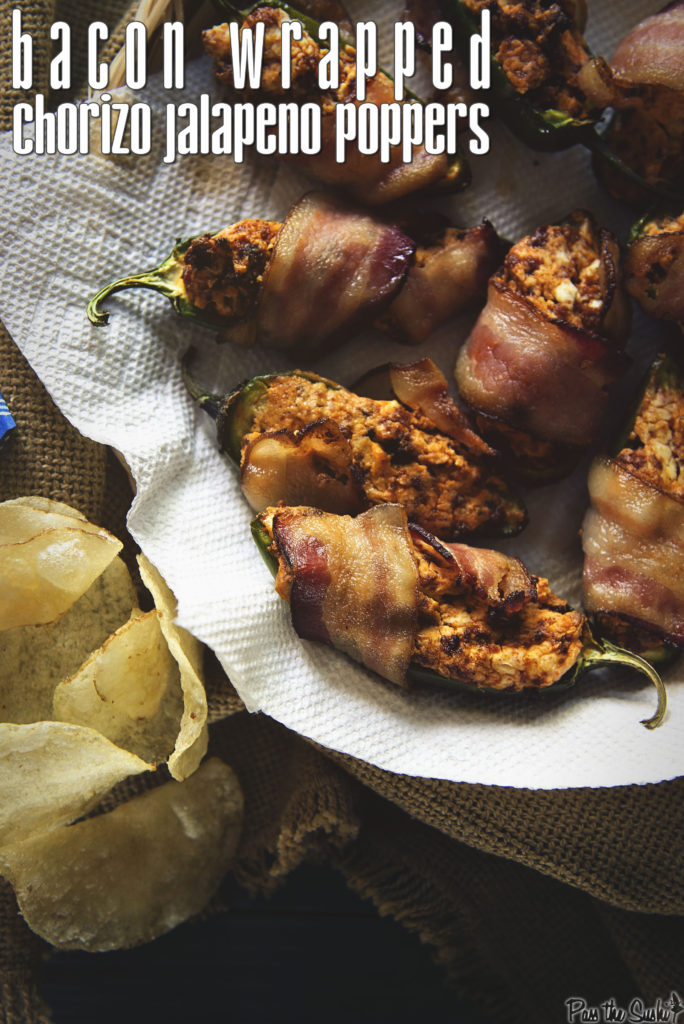 Bacon Wrapped Chouriço Jalapeño Poppers Recheados | Kita Roberts GirlCarnivore.com 