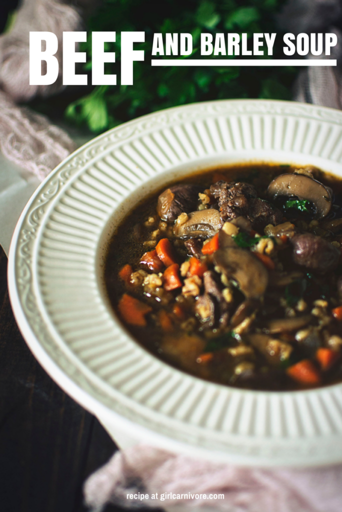 Beef and Barley Soup | Kita Roberts GirlCarnivore.com