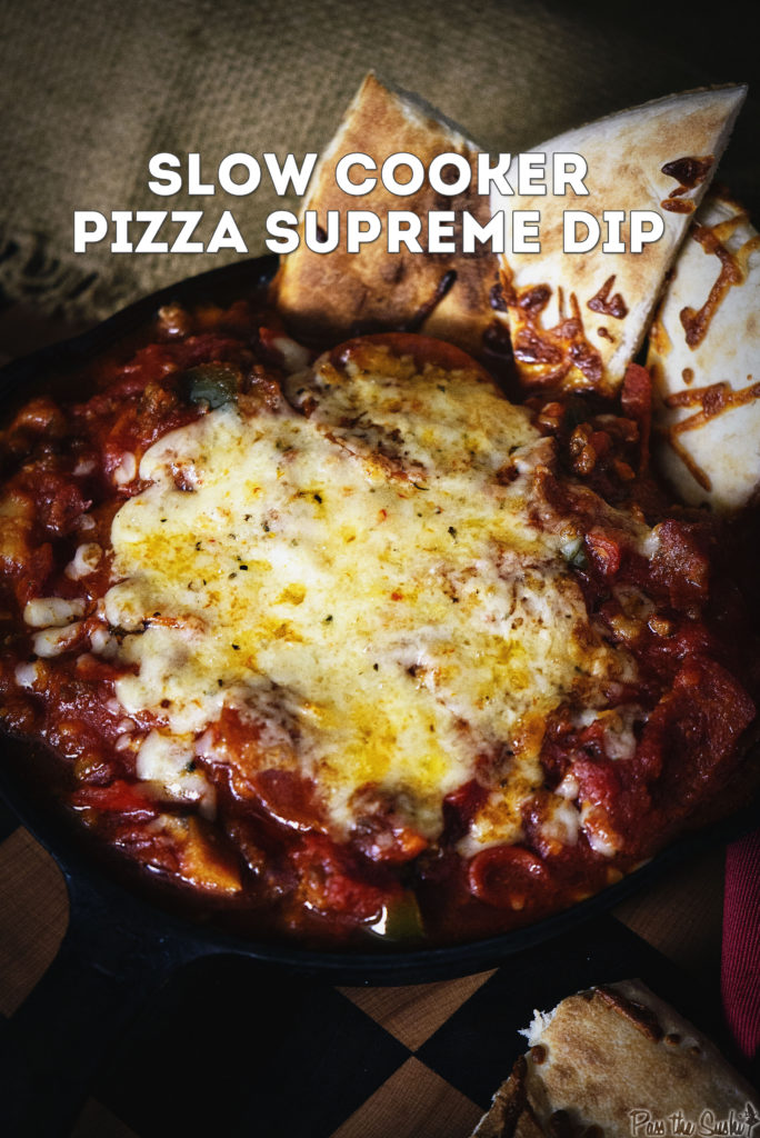 Slow Cooker Pizza Supreme Dip | Kita Roberts GirlCarnivore.com