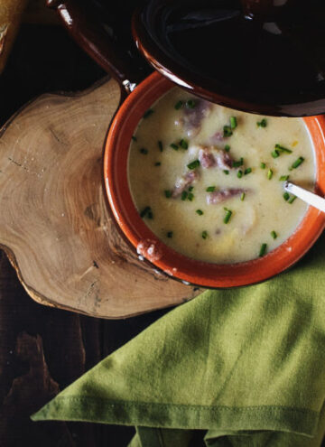 Cheesy Cauliflower and Ham Soup | Kita Roberts PassTheSushi.com