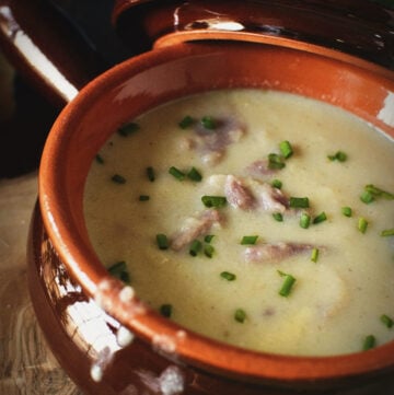 Cheesy Cauliflower and Ham Soup | Kita Roberts PassTheSushi.com