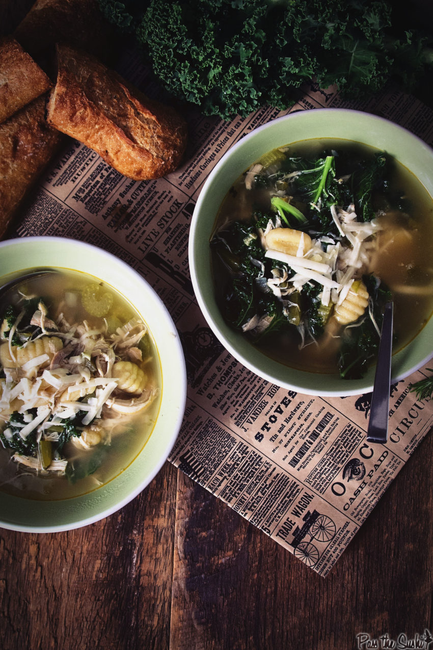 Chicken, Gnocchi and Kale Soup | Kita Roberts GirlCarnivore.com