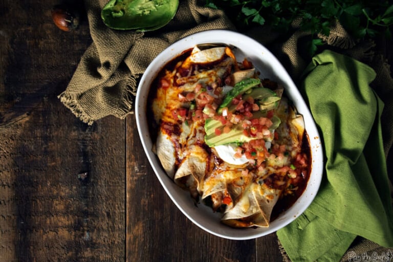 Fast And Easy Weeknight Chicken Enchiladas Recipe