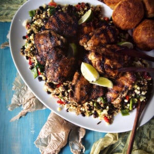 Grilled Chicken Thighs with Ancho Rub | Kita Roberts GirlCarnivore.com