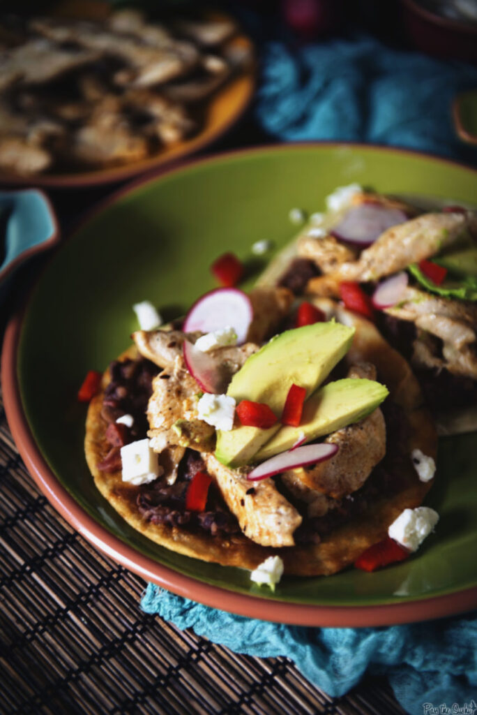 Those paper thin radish slices there? So key for a fresh flavor. When paired with the rest of these delectable tostada toppings, you're going to keep reaching for another.