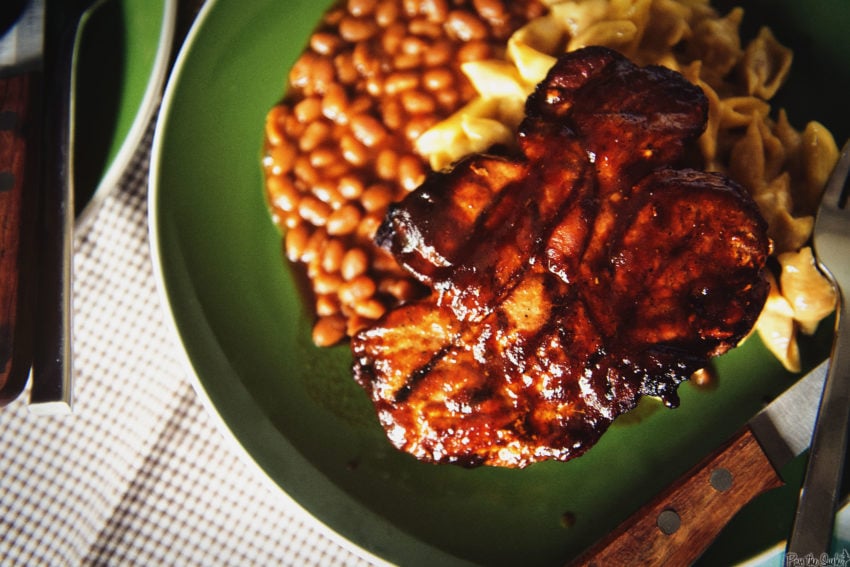 Perfect Smoked Thick Cut Pork Chops | Kita Roberts GirlCarnivore.com