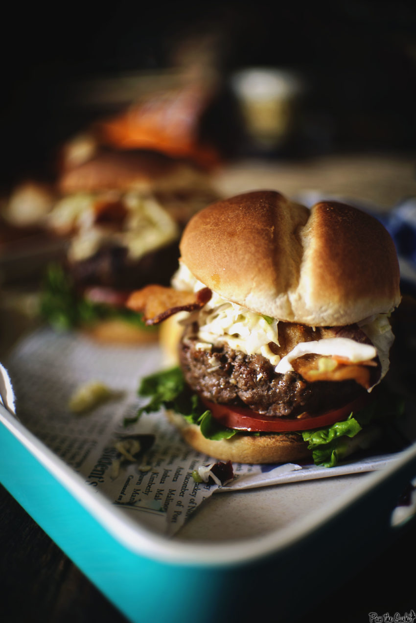 Cheddar Stuffed Apple Slaw Burger | Kita Roberts GirlCarnivore.com