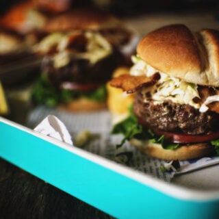 Cheddar Stuffed Apple Slaw Burger | Kita Roberts GirlCarnivore.com