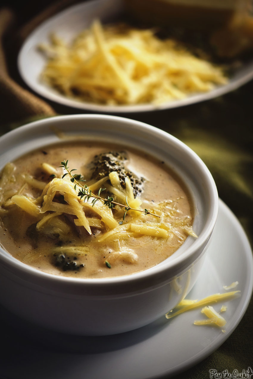 Cheesy Chicken and Broccoli Soup | Kita Roberts GirlCarnivore.com