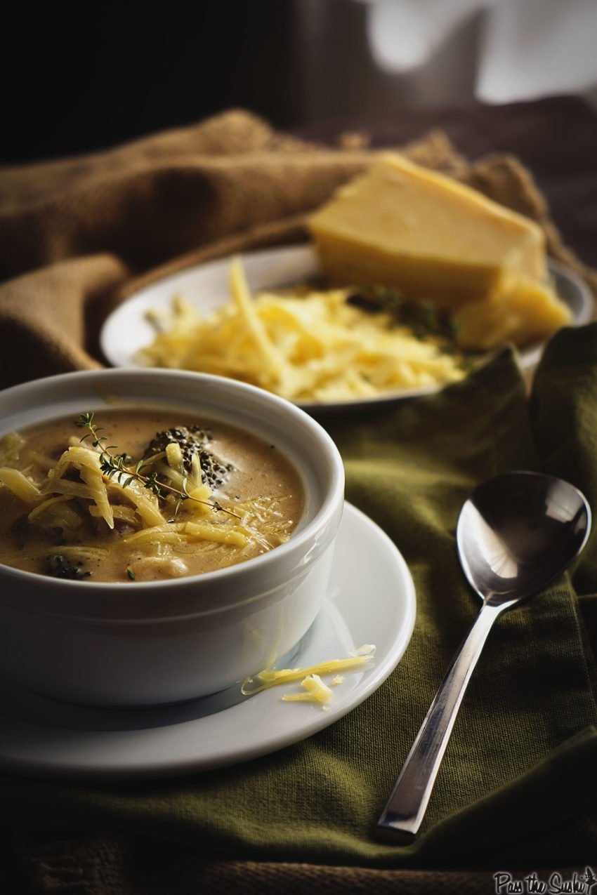 Cheesy Chicken and Broccoli Soup | Kita Roberts GirlCarnivore.com