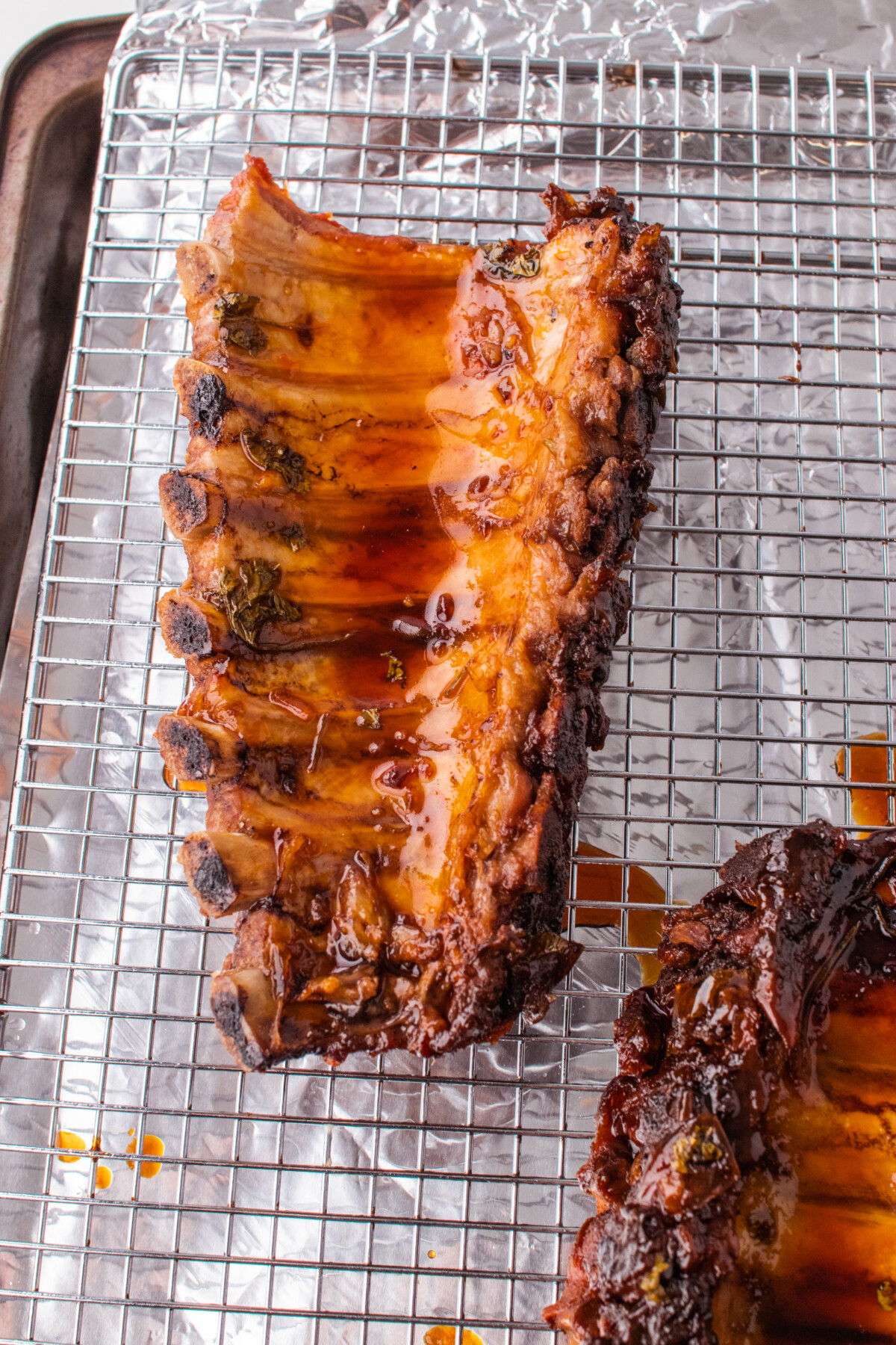 Slow cooker ribs cooling rack.