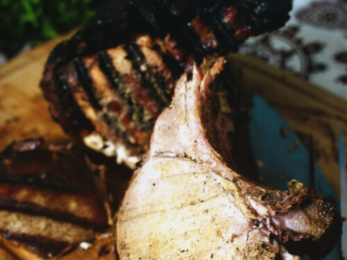 Charcoal Grilled Pork Roast