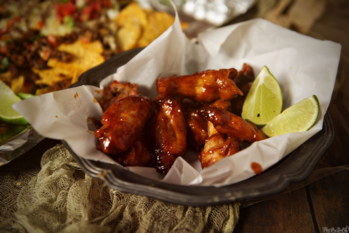 Sriracha & Bourbon Chicken Wings Recipe | Kita Roberts GirlCarnivore.com