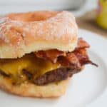 23 Doughnut Burgers with Candied Bacon Fake Ginger