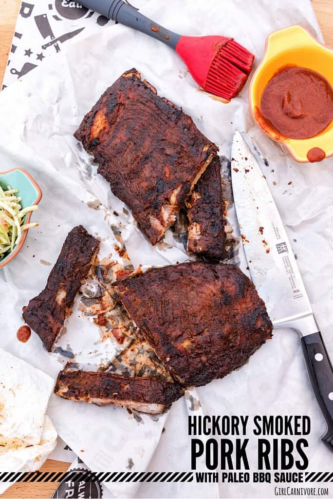 Hickory Smoked Pork Ribs with a Paleo BBQ Sauce! Perfect for grilling season! 