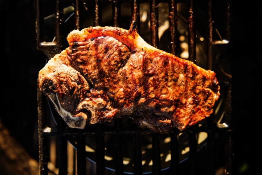 New York Strip grilled on a Char-Broil grill using Half-Time Chimney Starter