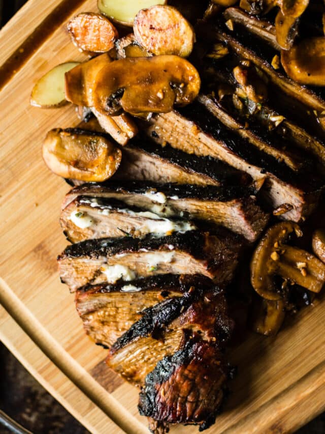 Grilled TriTip Steak with Mushrooms and Herb Compound Butter Story Girl Carnivore