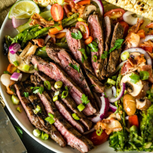 Grilled Coffee Crusted Flank Steak Salad | Kita Roberts GirlCarnivore.com