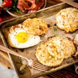 Herb and Bacon Cottage Cheese Biscuits | Kita Roberts GirlCarnivore.com