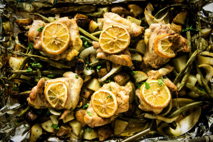 Sheet Pan Baked Chicken and Potatoes | Kita Roberts GirlCarnivore.com